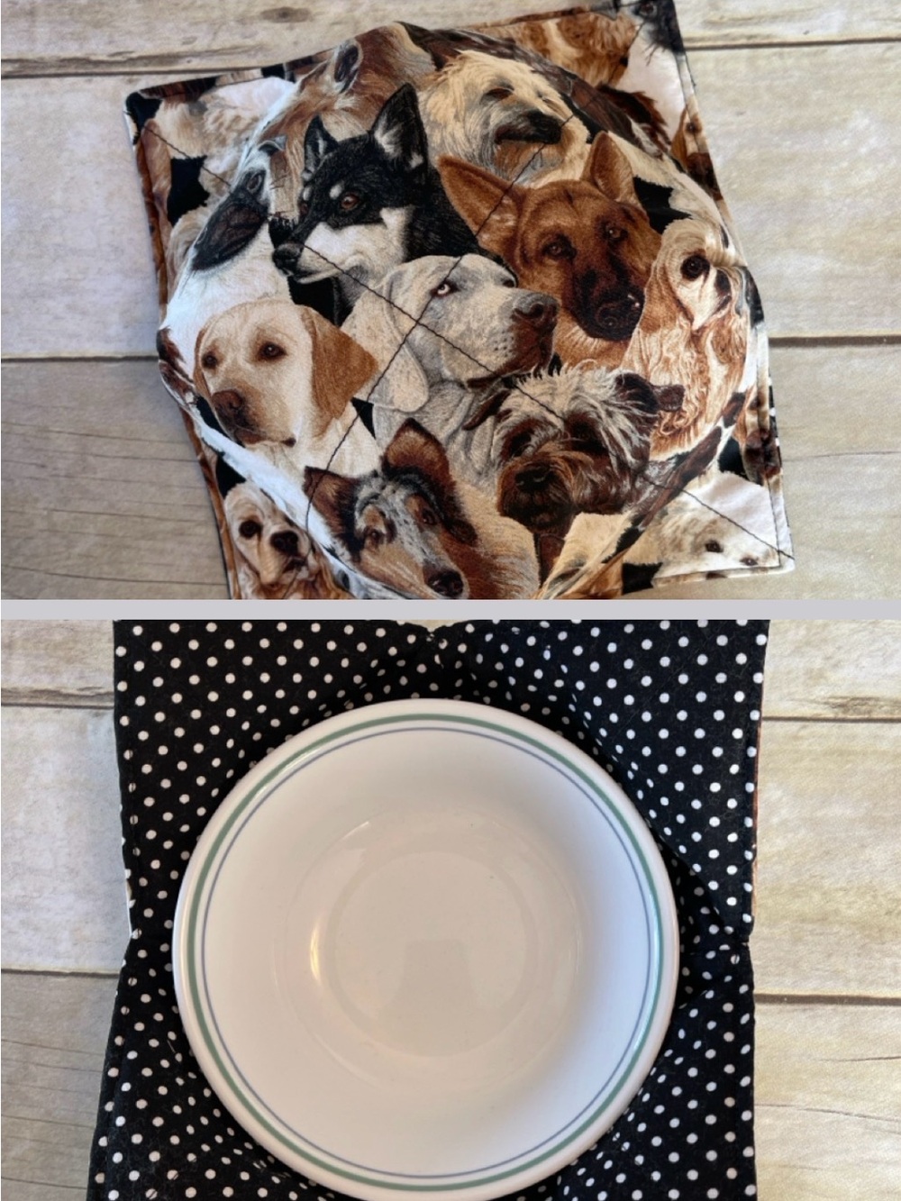 Microwave /Ice Cream Bowl Cozy Dog Lover Animal Lover Cotton Bowl